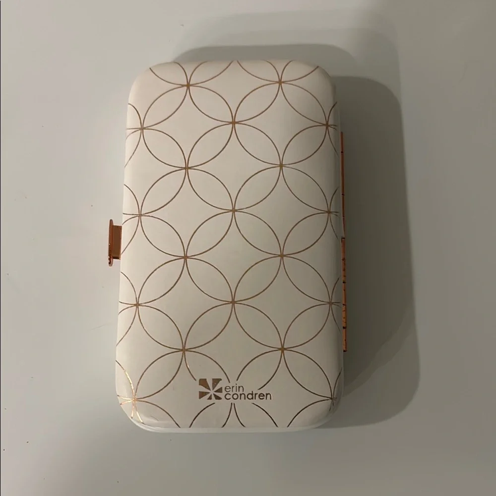 *RARE* Erin Condren Manicure Kit in Cream and Rose Gold Mid Century Circle Case - Picture 2 of 4